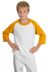 Sport-Tek Youth Colorblock Raglan Jersey.